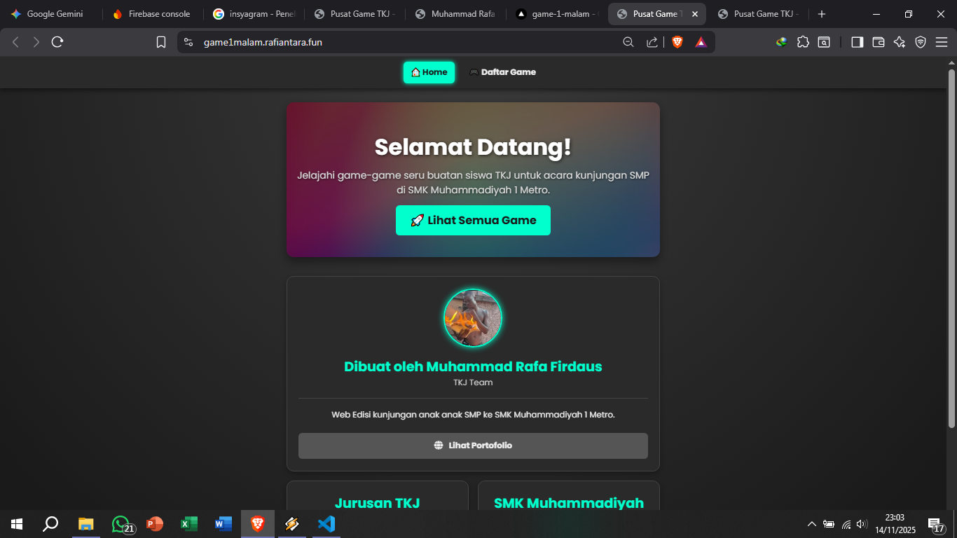 Gambar Proyek Pusat Game TKJ