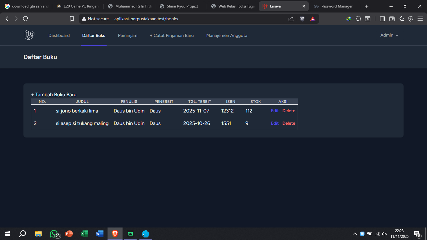 Gambar Proyek Perpustakaan